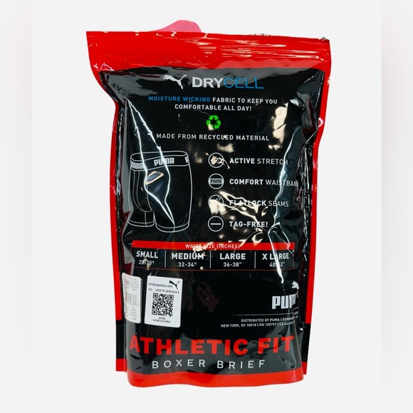 Puma Men's 3-Pack Athletic Fit Boxer Briefs-Performance Stretch Tag Free Size M - Picture 5 of 6